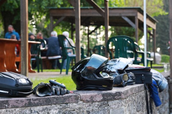 Motorradausrüstung an der Motorrad Pension Gut Externbrock