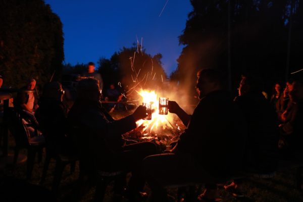 Lagerfeuer in der Motorrad Pension Gut Externbrock